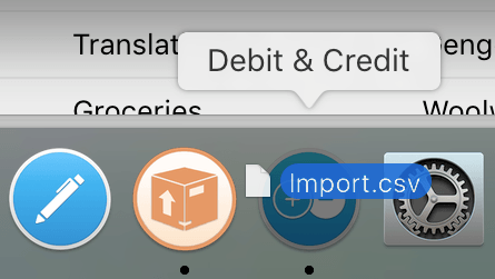 Debit & Credit Import File in macOS