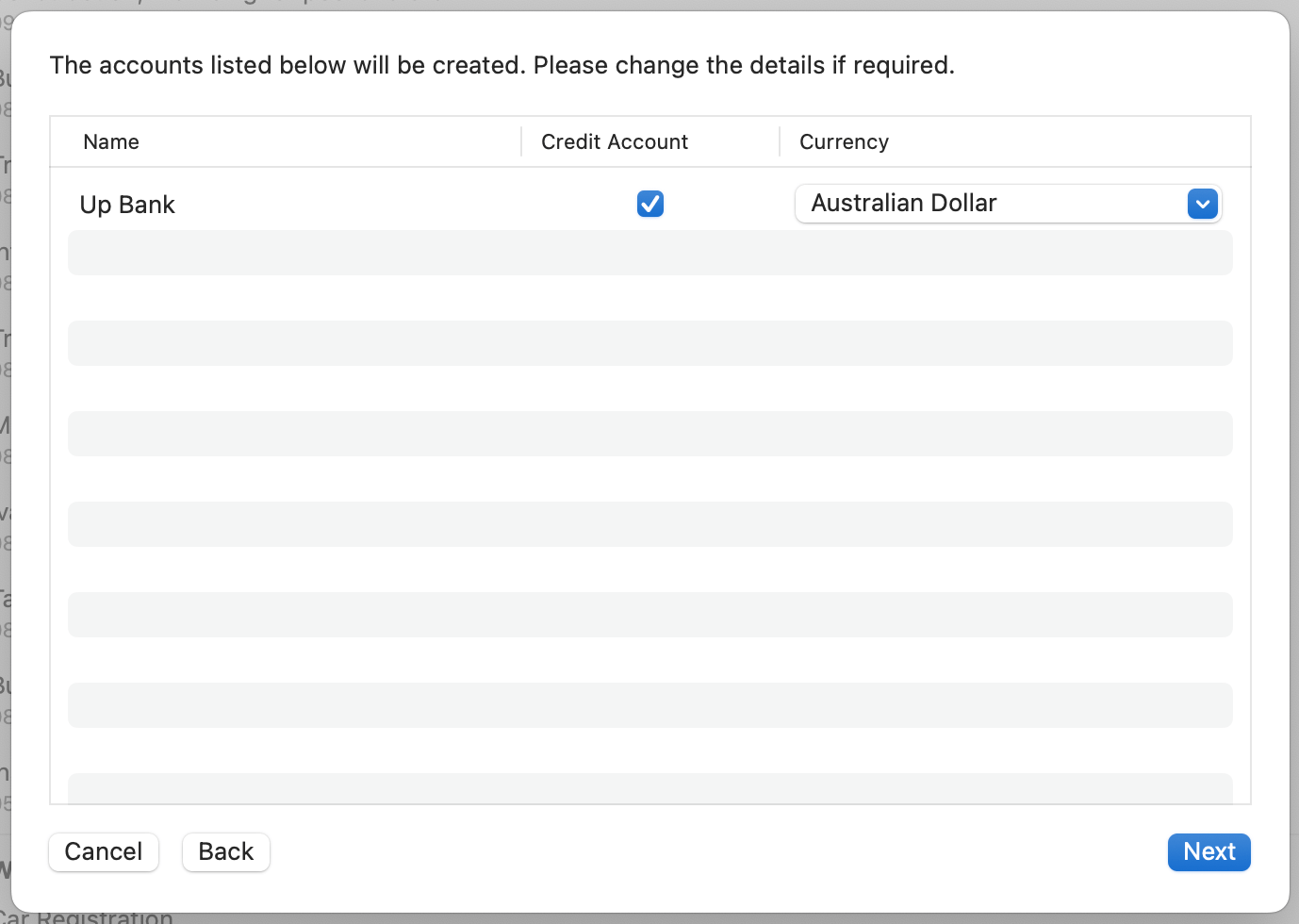 Debit & Credit Import File